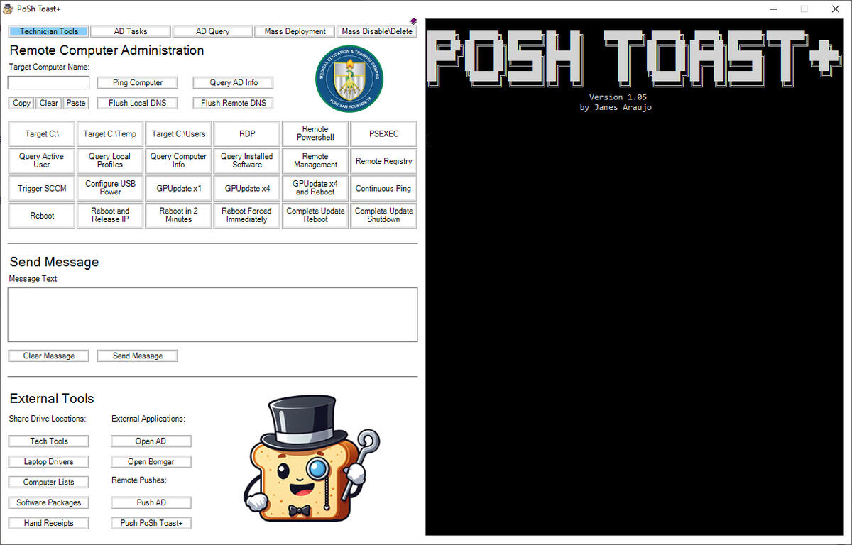 PoSh Toast+ Tier II Tasks